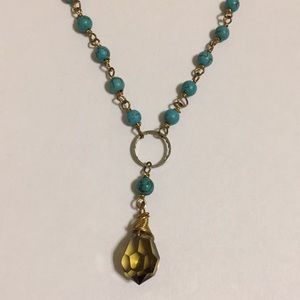 Beautiful Turquoise & Gold Necklace